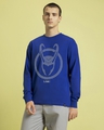 Shop Men's Blue Loki Logo Graphic Printed Oversized T-shirt-Front