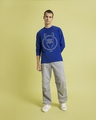 Shop Men's Blue Loki Logo Graphic Printed Oversized T-shirt