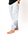 Shop Men's Blue Loose Comfort Fit Cargo Harem Pants-Front