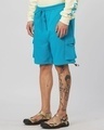 Shop Men's Blue Loose Comfort Fit Cargo Shorts-Design