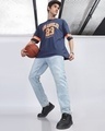 Shop Men's Blue Los-Angeles Puff Printed Oversized T-Shirt