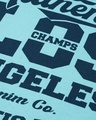 Shop Men's Blue Los Angeles Typography Oversized T-shirt
