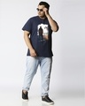 Shop Men's Blue Make Tracks Graphic Printed Plus Size T-shirt-Full