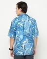 Shop Men's Blue Marble Printed Oversized Shirt-Design