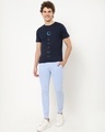Shop Men's Blue Marvel Moon Knight Graphic Printed T-shirt-Design