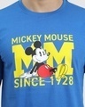 Shop Men's Blue Mickey Mouse Since 1928 Typography T-shirt