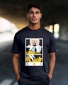 Shop Men's Blue Mickey Trio Call Graphic Printed T-shirt-Front