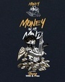 Shop Men's Blue Money Mind Graphic Printed Oversized T-shirt