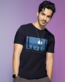 Shop Men's Blue More Memories Graphic Printed T-shirt-Front