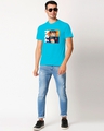 Shop Men's Blue Naruto & Sasuke Graphic Printed Cotton T-shirt