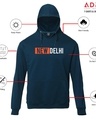 Shop Men's Blue New Delhi Typography Hoodie-Design