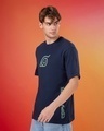 Shop Men's Blue Ninja Kakashi Graphic Printed Oversized T-shirt-Full