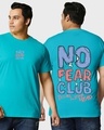 Shop Men's Blue No Fear Club Typography Plus Size T-shirt-Front