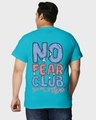 Shop Men's Blue No Fear Club Typography Plus Size T-shirt-Design
