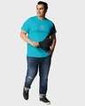 Shop Men's Blue No Fear Club Typography Plus Size T-shirt-Full