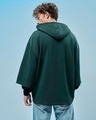 Shop Men's Blue No Mad Typography Oversized Hoodie-Full