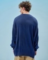 Shop Men's Blue Of Mood Typography Flatknit Sweater-Design