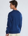 Shop Men's Blue Of Mood Typography Flatknit Sweater-Design