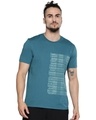 Shop Men's Blue Off Beat Typography Slim Fit T-shirt-Front