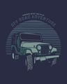 Shop Men's Blue Off Road Cotton Graphic Printed Hoodie T-shirt-Full