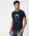 Shop Men's Blue Off Road Jeep Graphic Printed T-shirt-Front