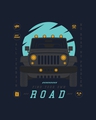 Shop Men's Blue Off Road Jeep Graphic Printed T-shirt-Full