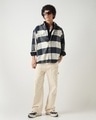 Shop Men's Blue & Off White Checked Oversized Shirt-Full