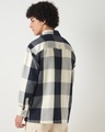 Shop Men's Blue & Off White Checked Oversized Shirt-Design