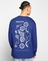 Shop Men's Blue Old School Graphic Printed Oversized T-shirt-Design
