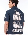 Shop Men's Skipper Blue One Piece Graphic Printed Oversized Shirt-Front