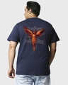 Shop Men's Blue Order of the Phoenix Graphic Printed Plus Size T-shirt-Front