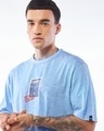 Shop Men's Blue Over The Sea Graphic Printed Oversized T-shirt