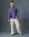 Shop Men's Skipper Blue Oversized Acid Wash Hoodie T-shirt