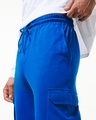 Shop Men's Blue Oversized Cargo Joggers