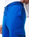 Shop Men's Blue Oversized Cargo Joggers