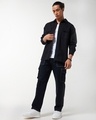 Shop Men's Blue Oversized Cargo Pants-Full