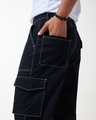 Shop Men's Blue Oversized Cargo Pants