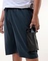 Shop Men's Blue Color Block Oversized Plus Size Cargo Shorts