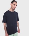 Shop Men's Blue Oversized Fit T-shirt-Front