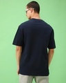 Shop Men's Blue Oversized Fit T-shirt-Full