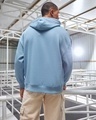 Shop Men's Blue Oversized Hoodies-Full