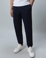 Shop Men's Blue Oversized Joggers-Front