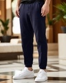 Shop Men's Blue Oversized Joggers-Front