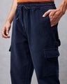 Shop Men's Blue Oversized Cargo Carpenter Pants