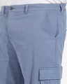 Shop Men's Blue Oversized Plus Size Cargo Shorts-Full