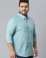 Shop Men's Blue Plus Size Shirt-Front