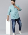 Shop Men's Blue Plus Size Shirt-Full