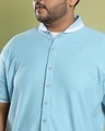 Shop Men's Blue Oversized Plus Size Shirt