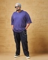 Shop Men's Skipper Blue Oversized Plus Size T-shirt-Full