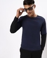 Shop Men's Blue Oversized T-shirt-Front